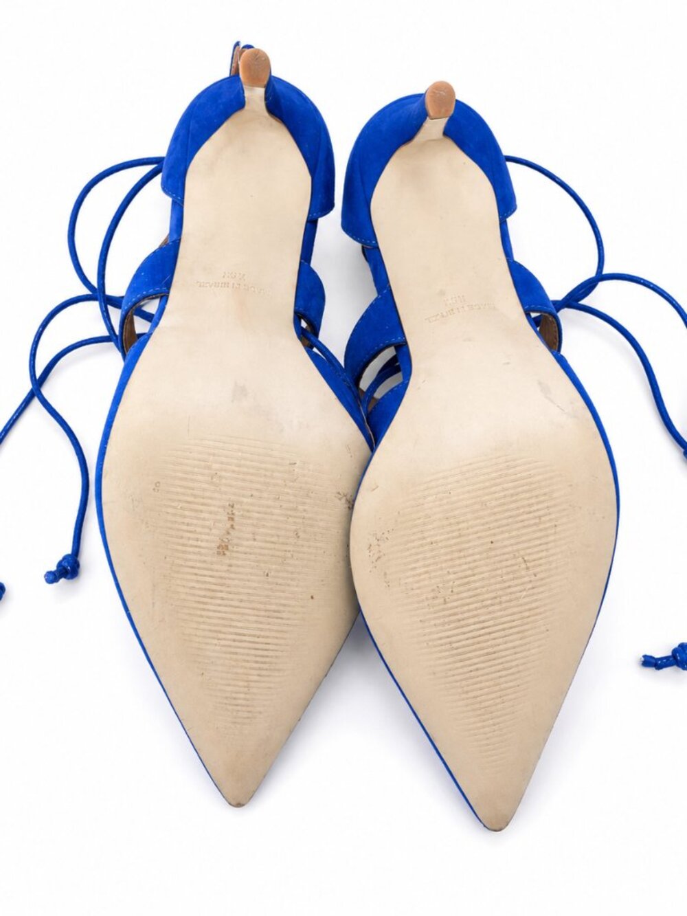 Steve Madden Cobalt Blue Suede Lace Up Heels (Size 8) - Picture 7 of 7